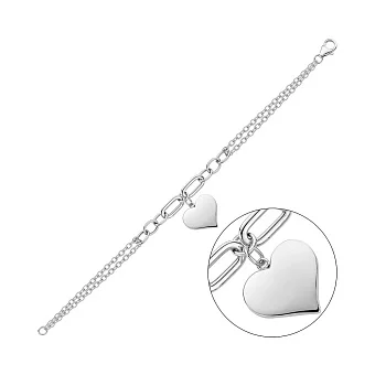 Браслет золотий з сердечком (арт. 3261008б)