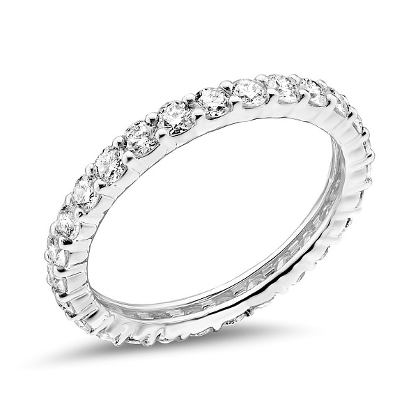 Каблучка з білого золота з діамантами (арт. К341569100б) – зображення 1