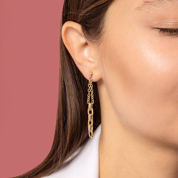 Золотые серьги Francelli (арт. 1091616ж) – изображение 2