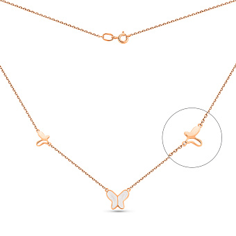 Фото Золоте кольє Метелики (арт. 361213еп)