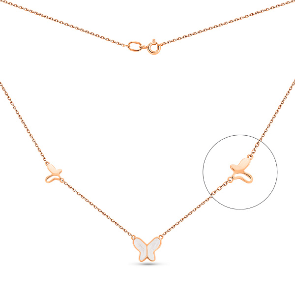 Золоте кольє Метелики (арт. 361213еп) – зображення 1
