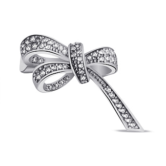 Серебряная брошь с фианитами (арт. 7505/194)