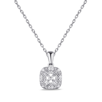 Колье серебряное с подвеской и с фианитами (арт. 7507/1665)