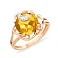 Каблучка золота з цитрином і фіанітами (арт. 140674Пц) – зображення 1