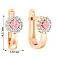 Дитячі золоті сережки з рожевими фіанітами (арт. 110614р) – зображення 2