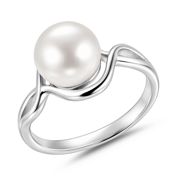Серебряное кольцо с жемчужиной (арт. 7501/8660жб) – изображение 1