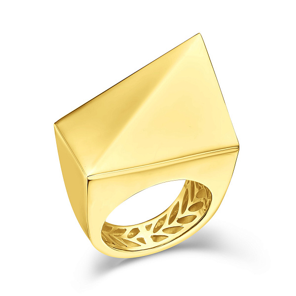 Масивна каблучка з жовтого золота  Francelli (арт. 156524ж) – зображення 1