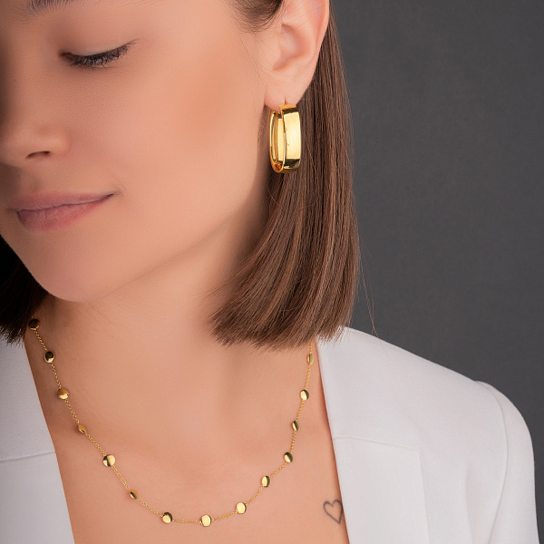 Колье из желтого золота Монетки (арт. 352564ж) – изображение 4