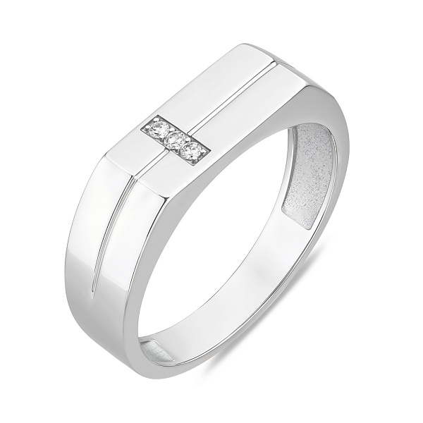 Золотая печатка с бриллиантами (арт. К170086010б) – изображение 1