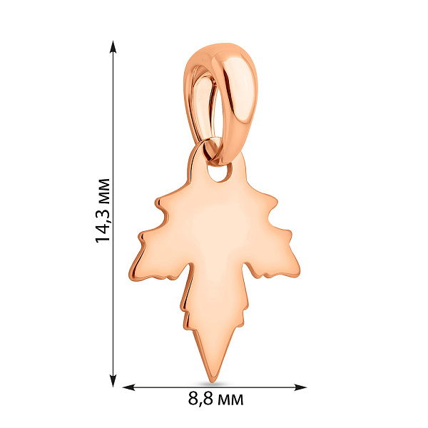 Підвіска золота Листочок (арт. 440659) – зображення 3