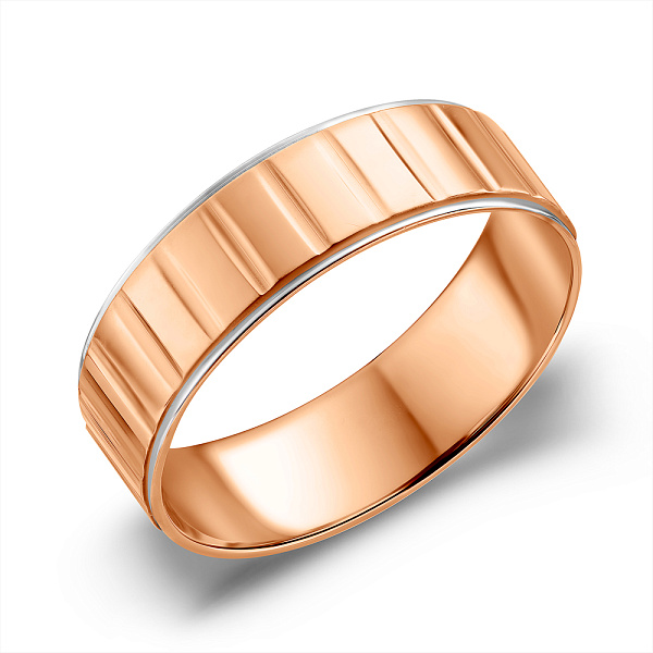 Золотое кольцо обручальное Американка (арт. 239187) – изображение 1