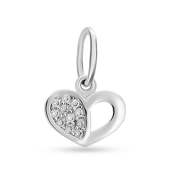 Золотая подвеска Сердечко с фианитами (арт. 423157б) – изображение 1