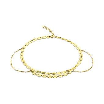 Золотой браслет на ногу Francelli с эмалью (арт. 3261055жебн)