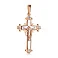 Золотой нательный крестик с распятием и фианитами (арт. 501359кб) – изображение 1