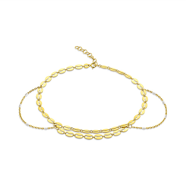 Золотой браслет на ногу Francelli с эмалью (арт. 3261055жебн) – изображение 1