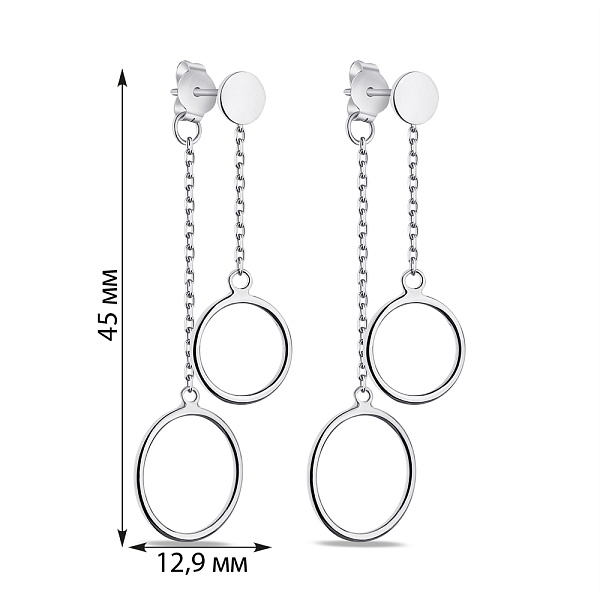 Серебряные серьги Trendy Style с подвеской (арт. 7518/С2/1056) – изображение 2