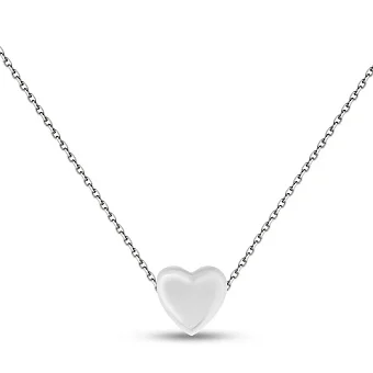 Колье из белого золота Сердце (арт. 360157б)