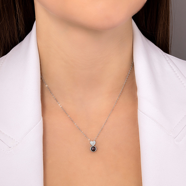 Серебряное колье с тайным посланием (арт. 7507/Кл2Ф/3085-43) – изображение 4