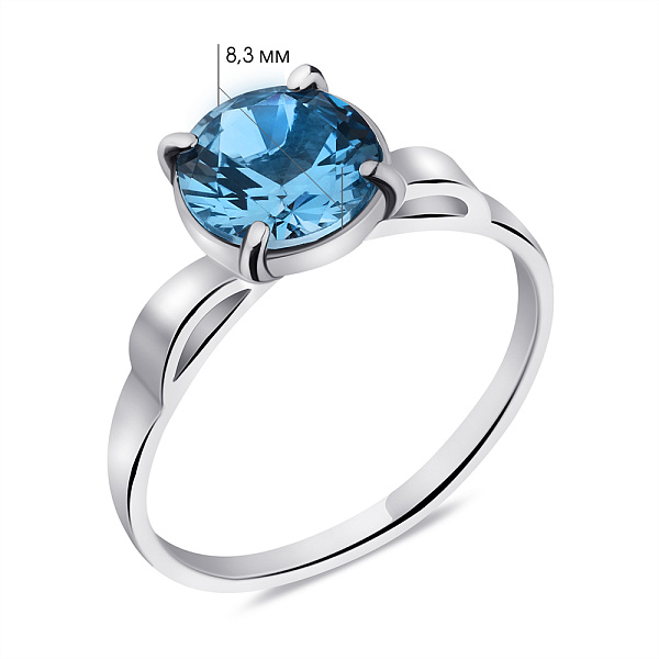 Каблучка зі срібла з топазом (арт. 7501/606Плкп) – зображення 2