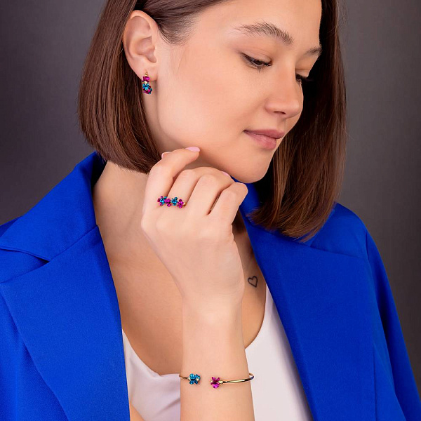 Золотые серьги-пусеты Francelli (арт. 1091267жсмлн) – изображение 6