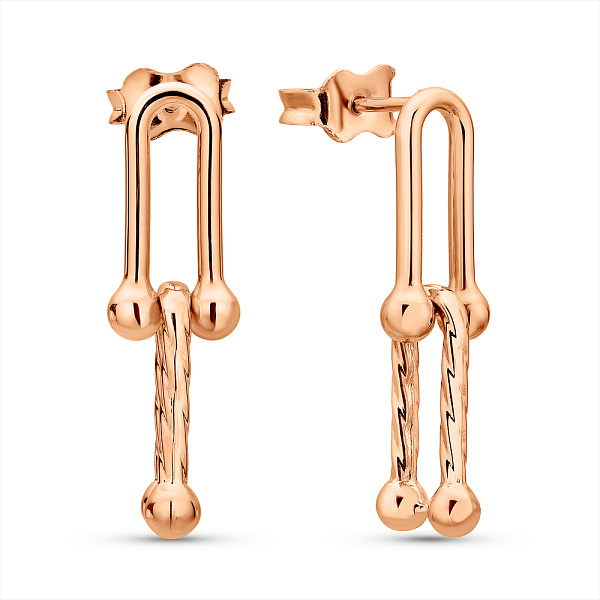 Серьги из красного золота (арт. 1091937) – изображение 1
