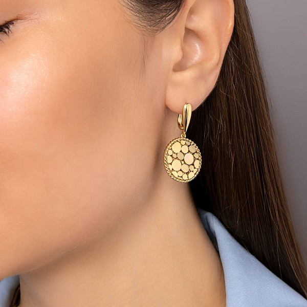 Серьги из желтого золота Francelli (арт. 111345ж) – изображение 2