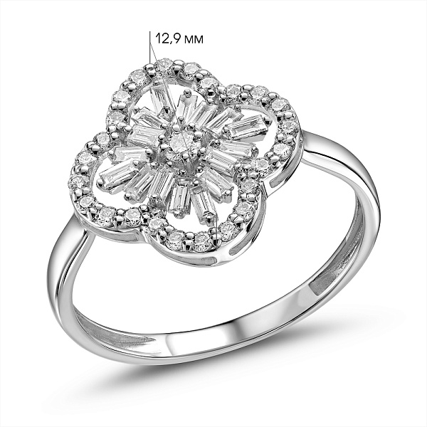 Золотое кольцо с бриллиантами (арт. К011497040б) – изображение 8