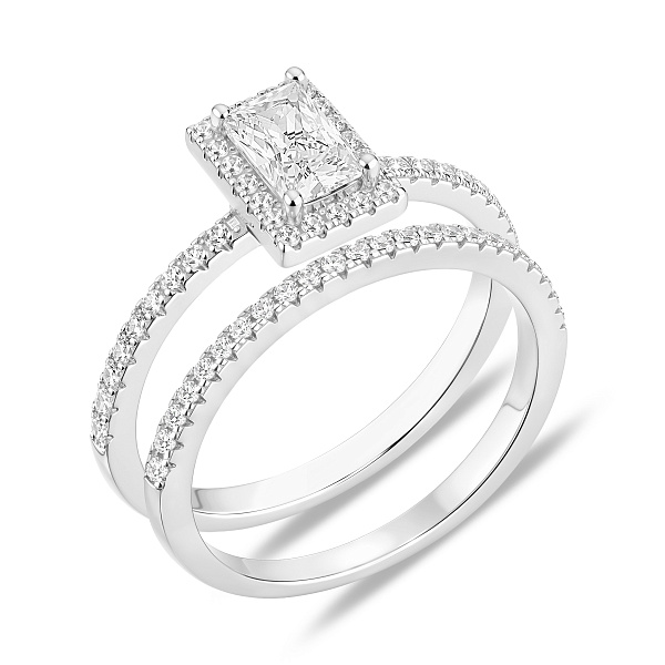 Серебряное помолвочное кольцо с фианитами (арт. 7501/8530) – изображение 1