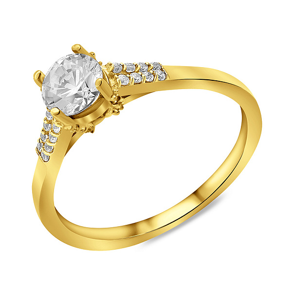 Золота каблучка з фіанітами (арт. 152479ж) – зображення 1