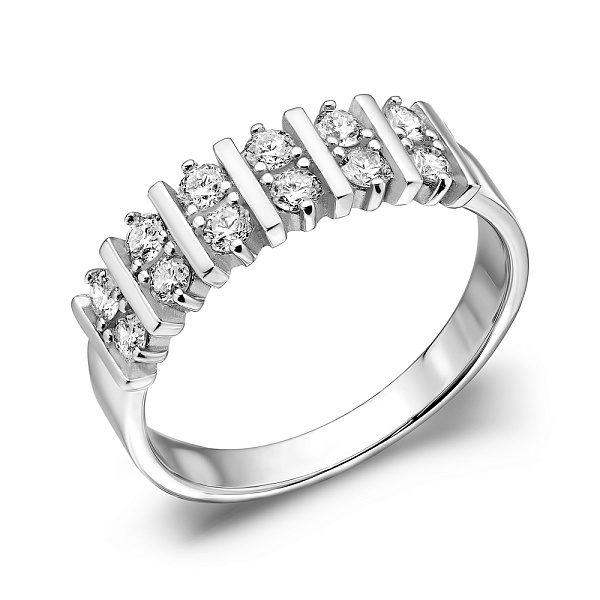 Каблучка з білого золота з діамантами (арт. 1190396202) – зображення 1
