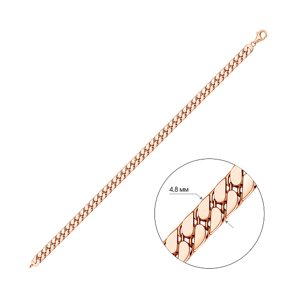 Золотой браслет плетения Панцирное (арт. 3261429) – изображение 2