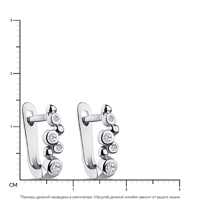 Сережки из серебра с фианитами (арт. 7502/4471)
