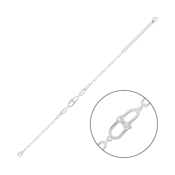 Серебряный браслет без камней (арт. 7509/550299) – изображение 1