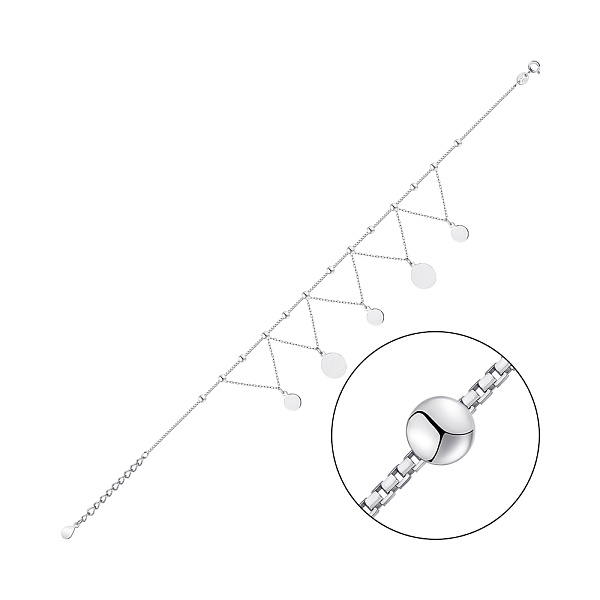 Серебряный браслет на ногу (арт. 7509/1206н) – изображение 1