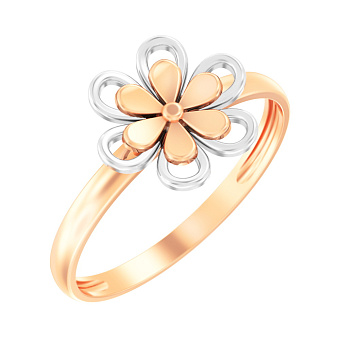 Фото Золота каблучка «Квітка» (арт. 141065)