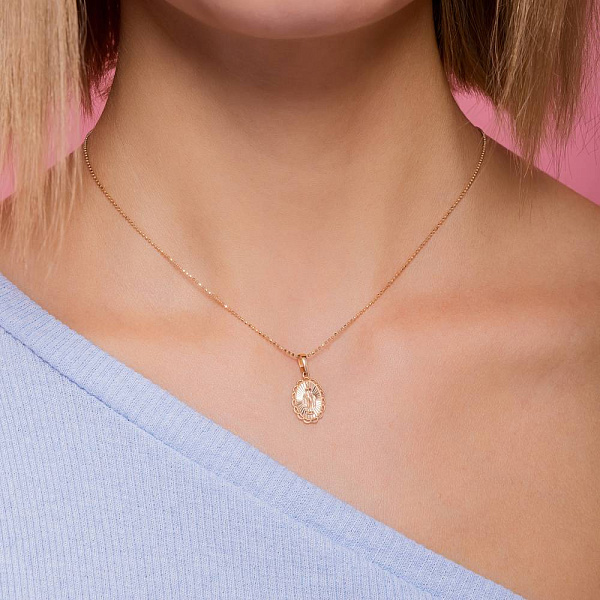 Золота ладанка Діва Марія (арт. 440941а) – зображення 2