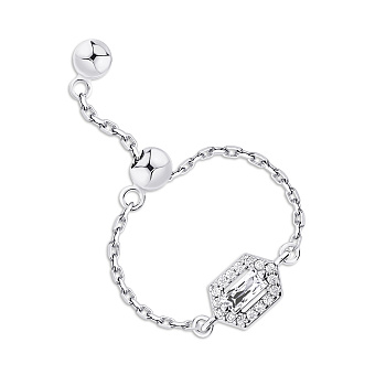 Безразмерное серебряное кольцо с фианитами (арт. 7501/7007)