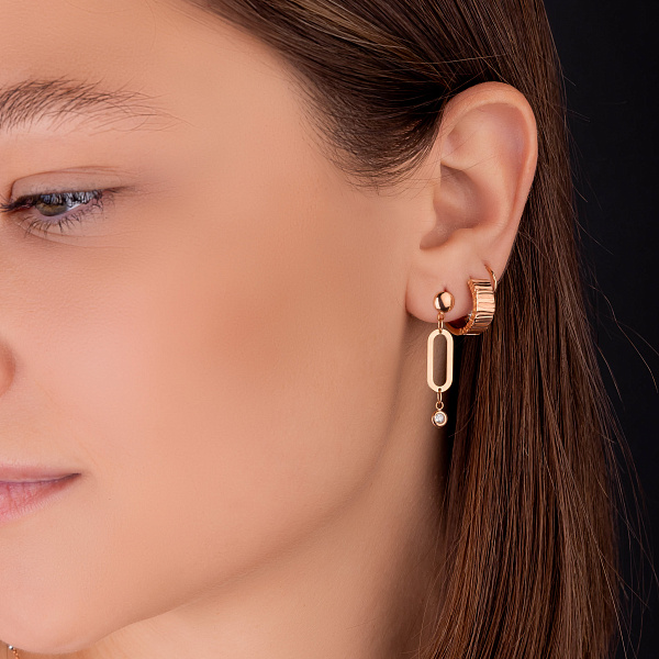 Золотые серьги-кольца (арт. 120310) – изображение 2