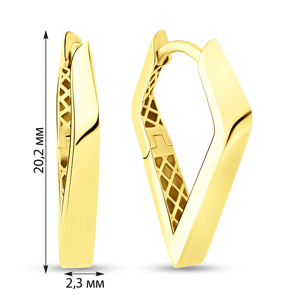 Серьги из желтого золота (арт. 1091316ж) – изображение 2