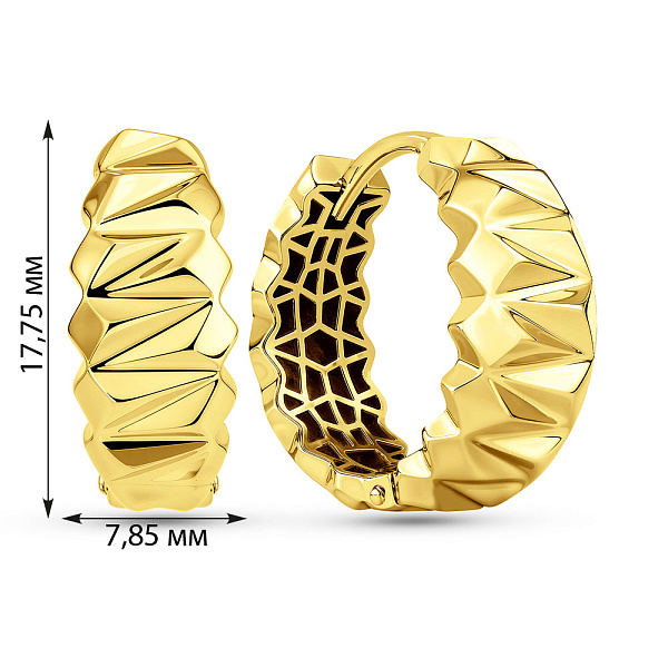 Серьги из желтого золота (арт. 1101221ж) – изображение 4