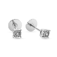 Фото Пусеты из белого золота с бриллиантами (арт. С341198010б)