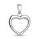 Серебряный подвес Сердце без камней (арт. 7503/4388) – изображение 1