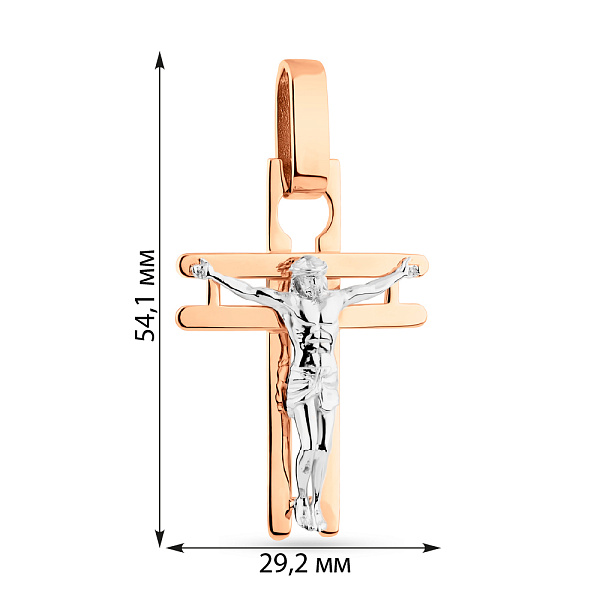 Золотий хрестик з розп'яттям (арт. 710032Д) – зображення 3