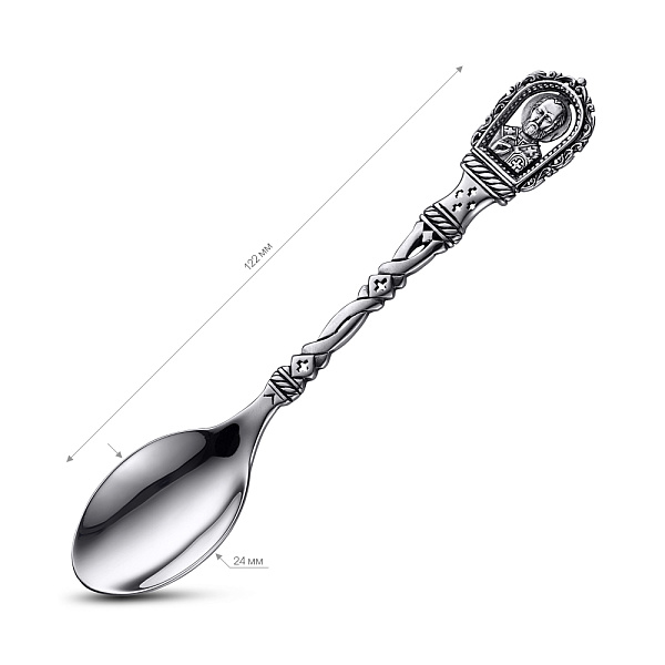 Дитяча срібна ложка «Святий Миколай» на хрестини (арт. 7922/8100267) – зображення 2