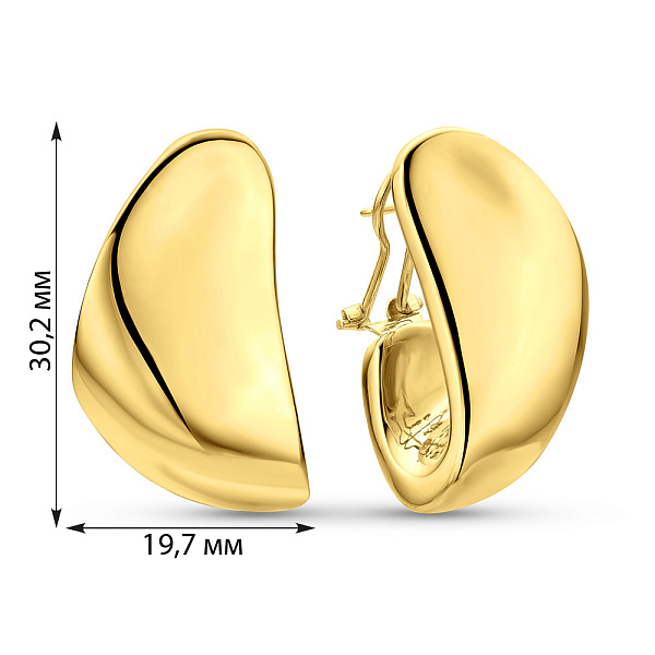 Сережки Francelli з жовтого золота (арт. е109890ж) – зображення 4