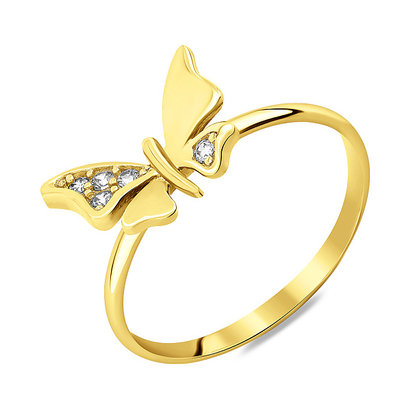 Кольцо Бабочка из желтого золота (арт. 153740ж) – изображение 1