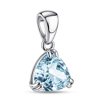 Серебряный кулон с одним топазом (арт. 7503/1690-6ПгП)