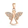 Подвес из красного золота "Ангел" с фианитами (арт. 423583) – изображение 1
