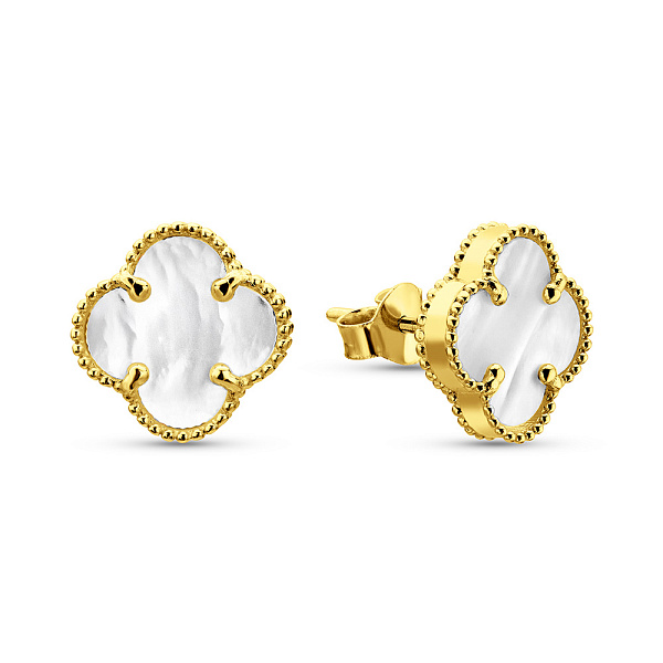 Сережки з жовтого золота з перламутром (арт. 104811/10жп) – зображення 1