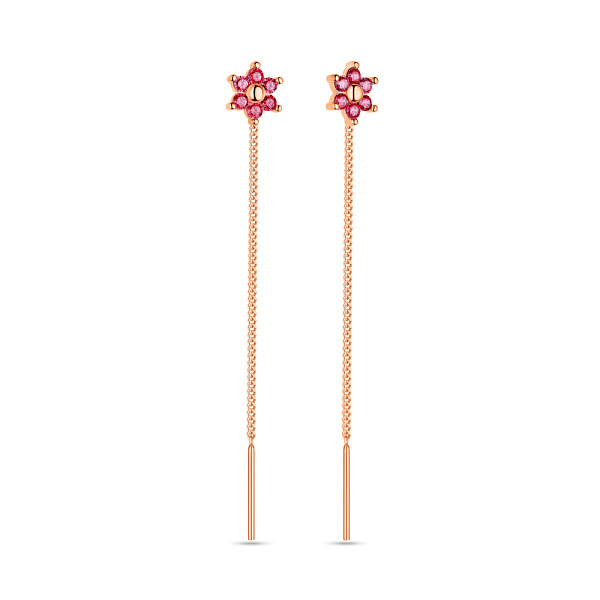 Дитячі сережки золоті з фіанітами (арт. 108703к) – зображення 1